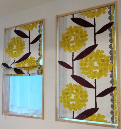 シェードカーテンは柄をキレイにみせる。ケイランサスのカーテンでテンションアップ